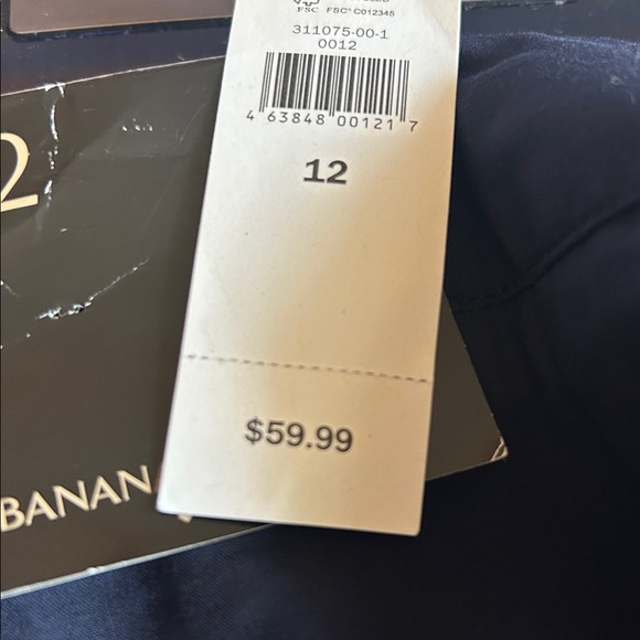 Banana Republic 100%.viscose navy skirt fixed wrap around new with tags size 12 - Picture 7 of 7